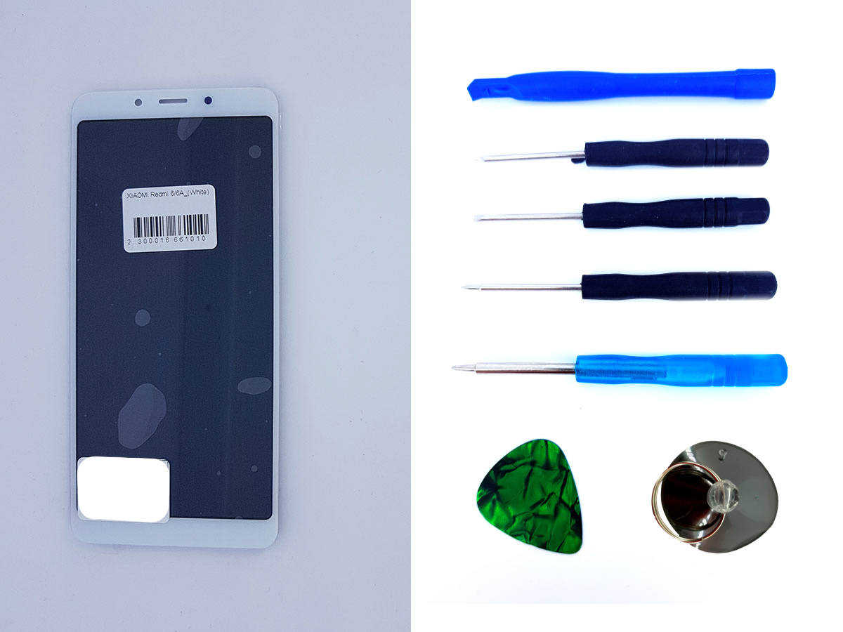 

Дисплей + сенсор (модуль) экран Xiaomi Redmi 6, Redmi 6A белый Original PRC + набор для замены