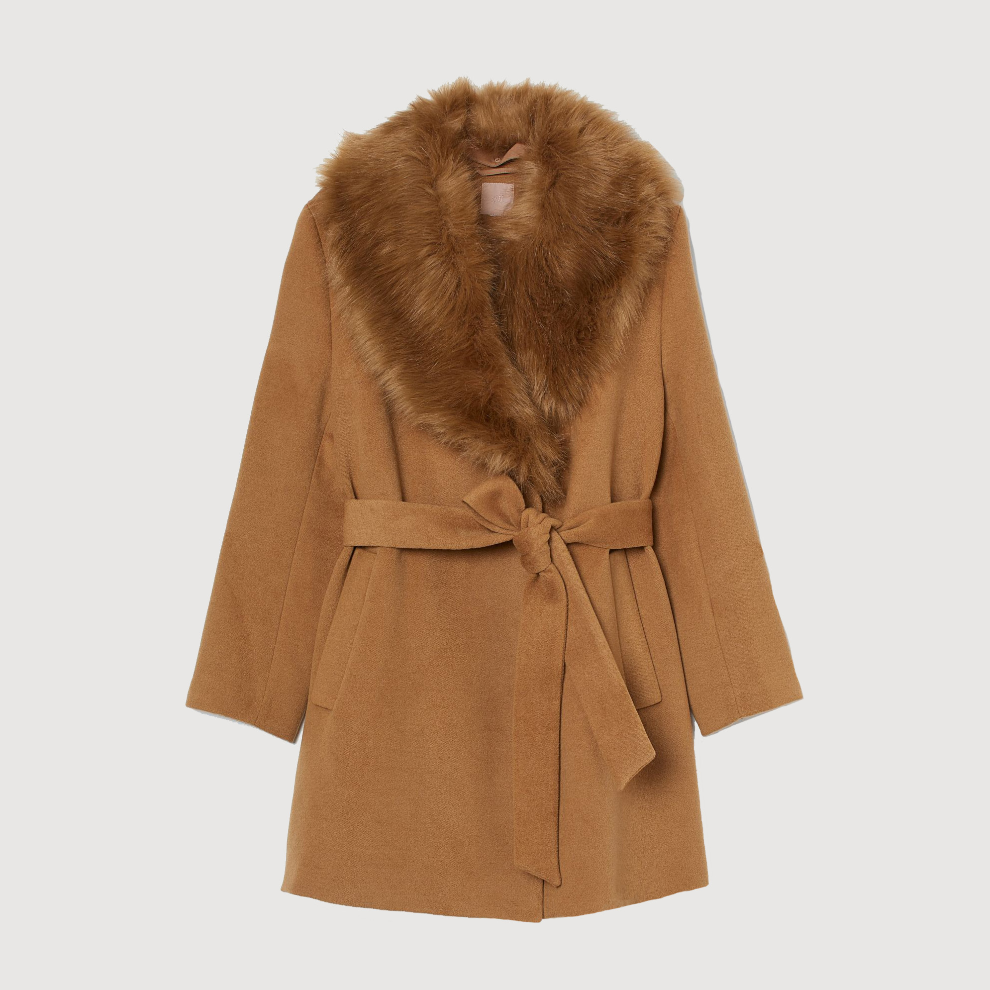 

Пальто H&M 8894342wtr 3XL Темно-бежевое