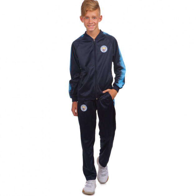 

Костюм спортивный детский Клубный MANCHESTER CITY LD-6113T-MC размер 26 (125-135 см) темно-синий-голубой