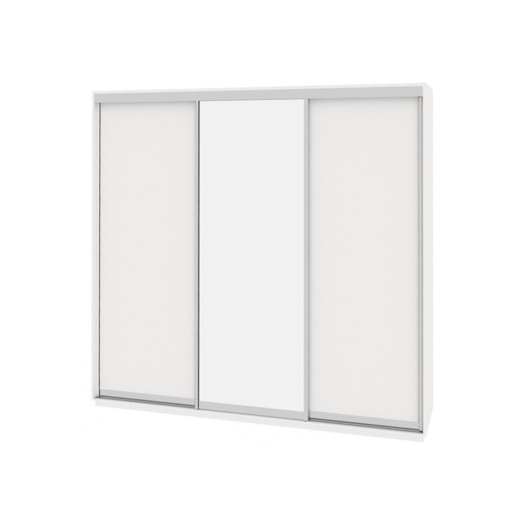 

Шкаф-купе Виват — 3 двери (ДОМ) ДСП + Зеркало-Белый 240x60x220