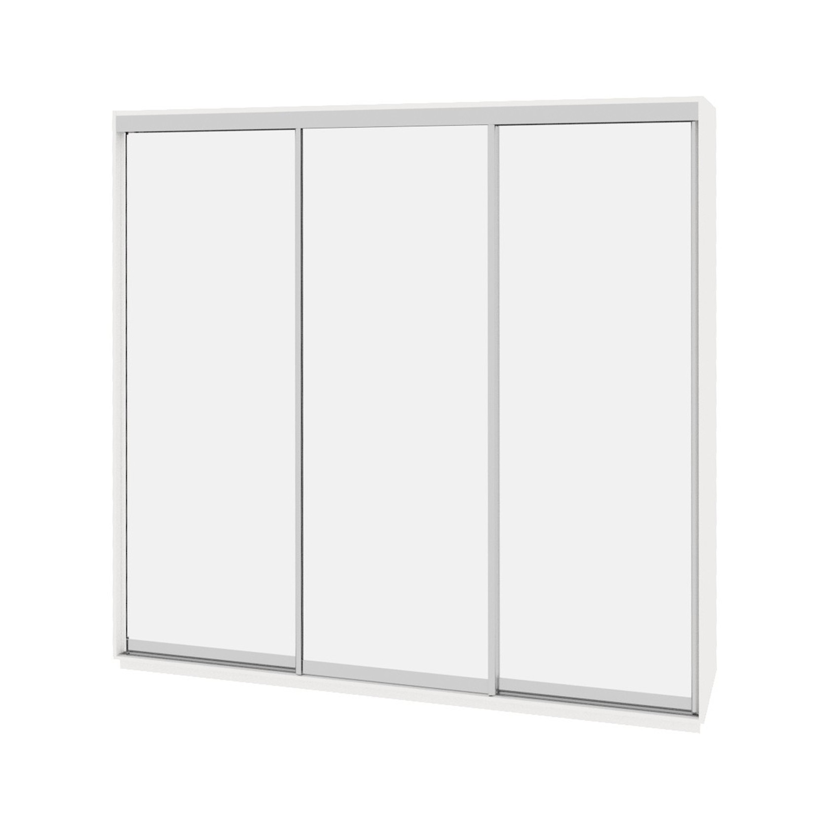 

Шкаф-купе Виват — 3 двери (ДОМ) Зеркало-Белый 240x60x220
