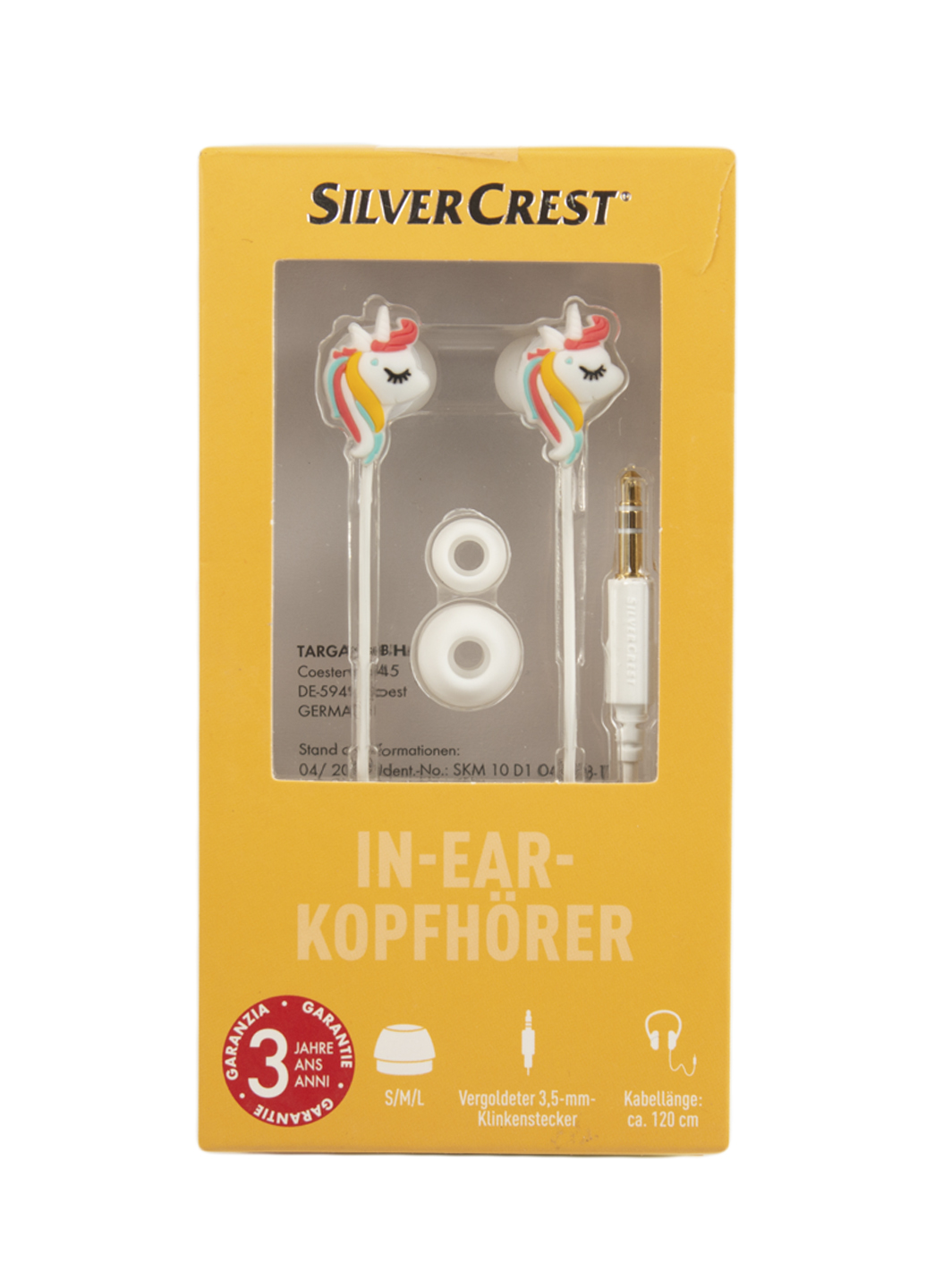 

Наушники вакуумные SKM 10 D1 "Единорожек" SilverCrest 120см Белый 000010340
