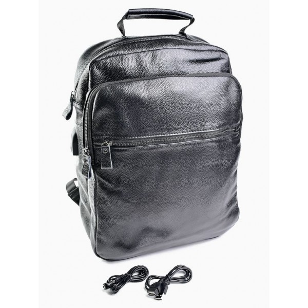 

Рюкзак из натуральной кожи BagMan №8835 черный