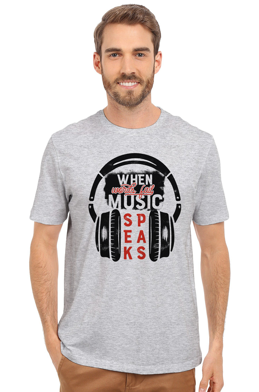 

Футболка OWEAR с принтом Музыка 3661-M-GH8 XXL Серый-меланж