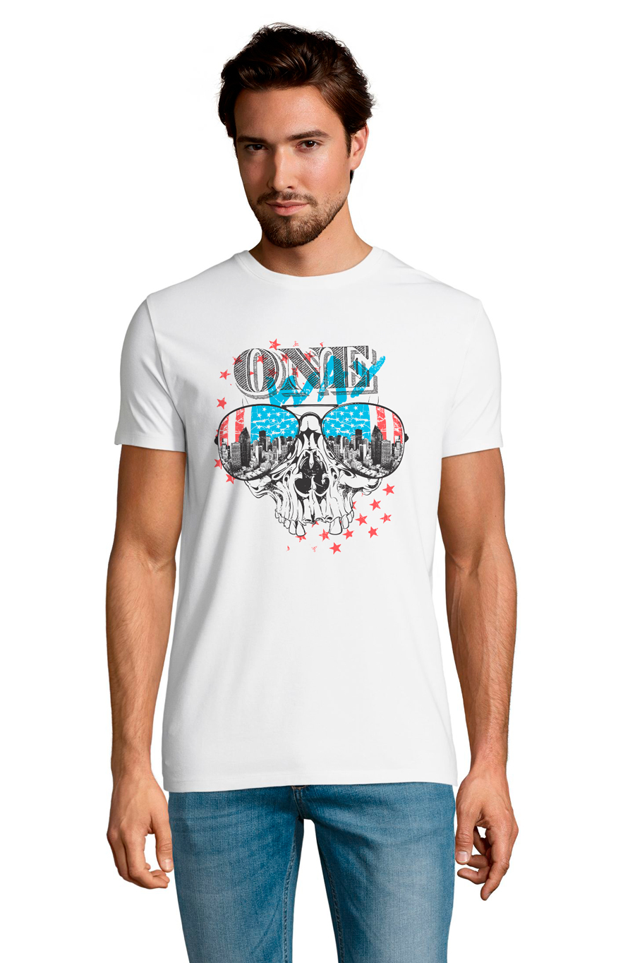 

Футболка OWEAR с принтом Скелет 3278-M-WH3 XXL Белый