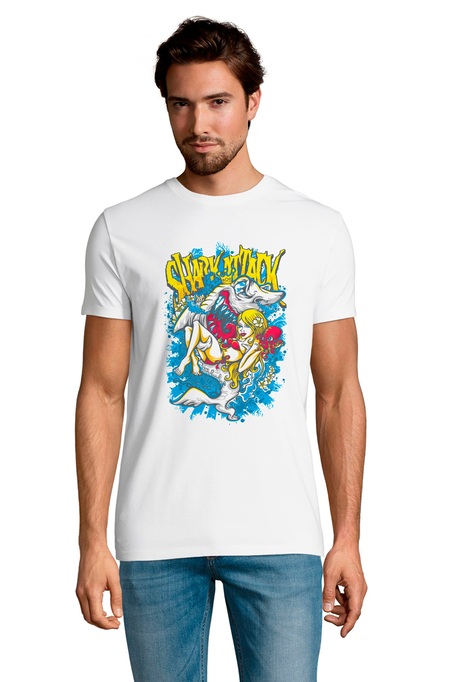 

Футболка OWEAR с ярким принтом 3486-M-WH3  Белый, Футболка OWEAR с ярким принтом 3486-M-WH3 3XL Белый