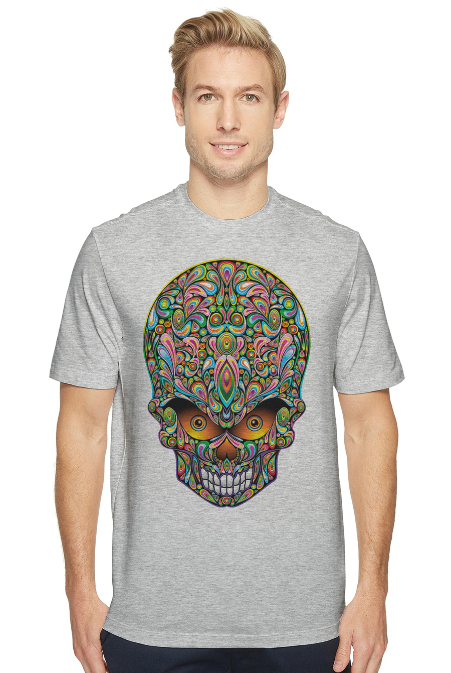 

Футболка OWEAR с принтом Скелет 366-M-GH7 XXL Серый-меланж