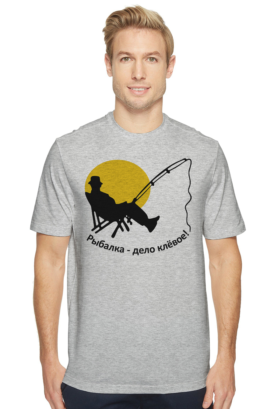 

Футболка OWEAR с принтом Рыбалка 111-6-M-GH7 XXL Серый-меланж