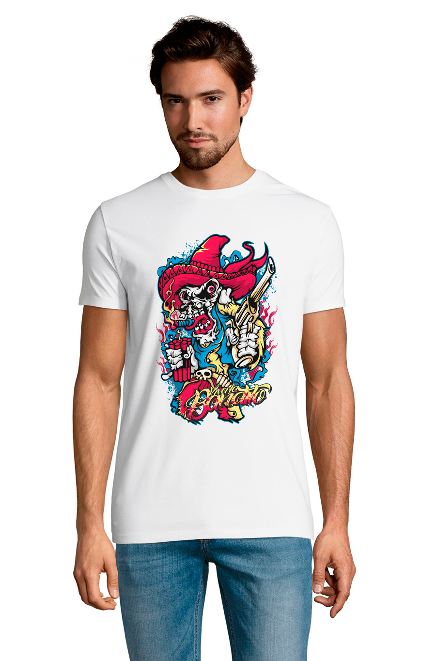 

Футболка OWEAR с ярким принтом 3484-M-WH3  Белый, Футболка OWEAR с ярким принтом 3484-M-WH3 3XL Белый