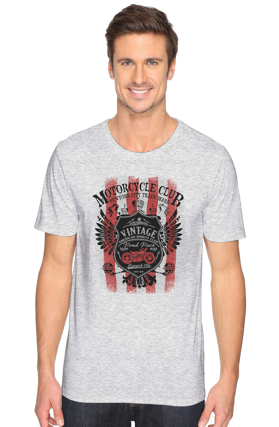 

Футболка OWEAR с Авто-мото принтом 3588-M-GH9 XXL Серый-меланж