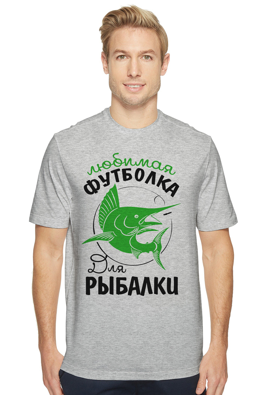 

Футболка OWEAR с принтом Рыбалка 111-5-M-GH7  Серый-меланж, Футболка OWEAR с принтом Рыбалка 111-5-M-GH7 XL Серый-меланж