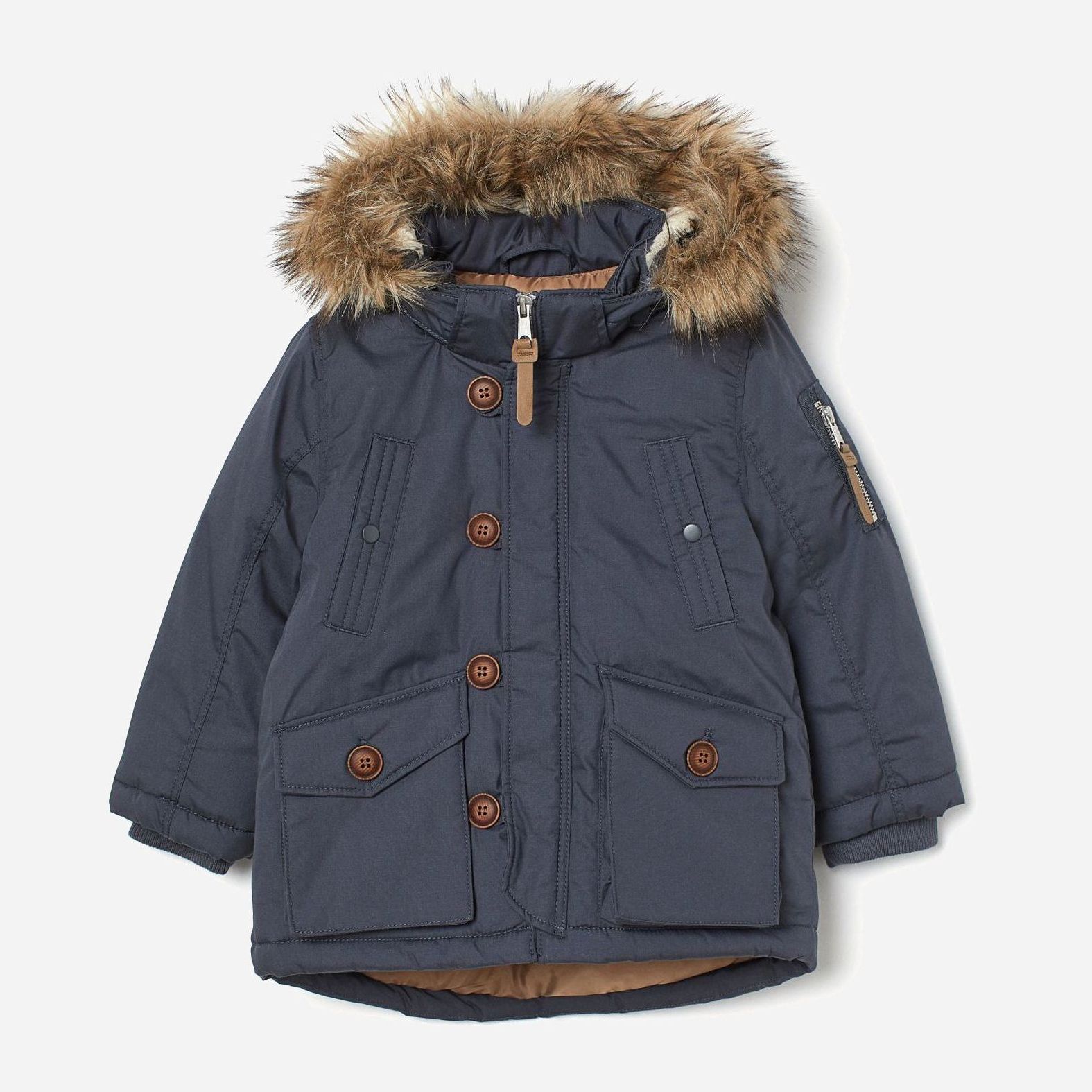 

Зимняя куртка-парка H&M 1208-8563422 122 см Темно-серая