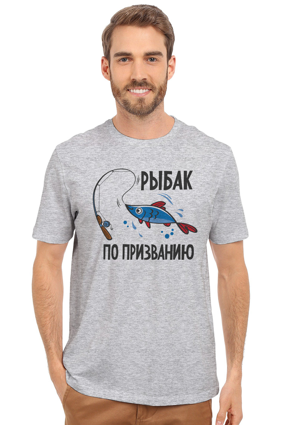 

Футболка OWEAR с принтом Рыбалка 111-38-M-GH8  Серый-меланж, Футболка OWEAR с принтом Рыбалка 111-38-M-GH8 L Серый-меланж