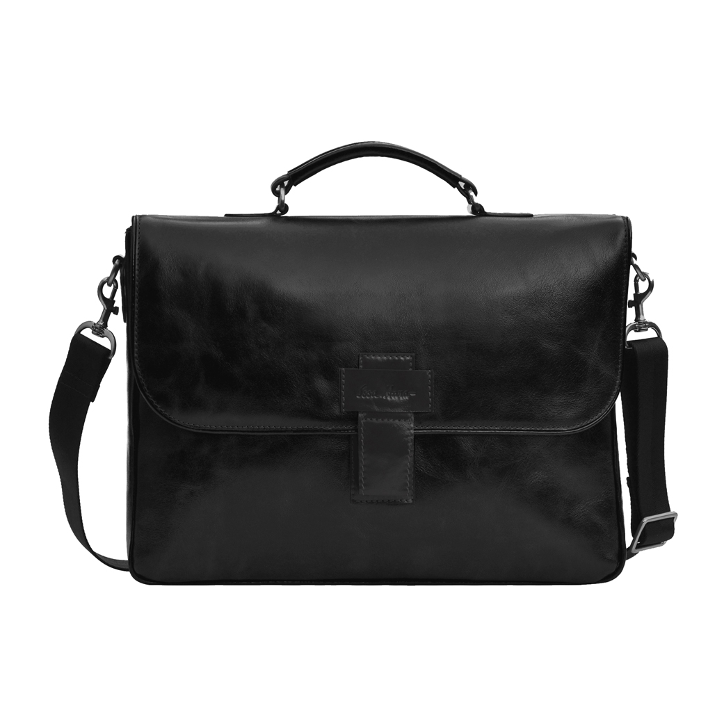

Деловой кожаный портфель Issa Hara Черный B20 (01-00)