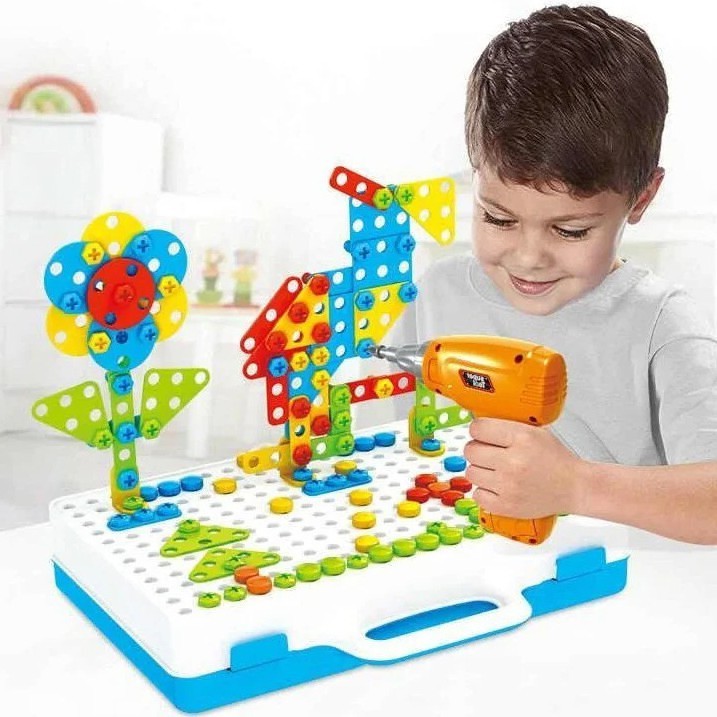 

Дитячий конструктор пластиковий Puzzle Creative 4 в 1 з шуруповертом (конструктор для детей) (VS7003350)