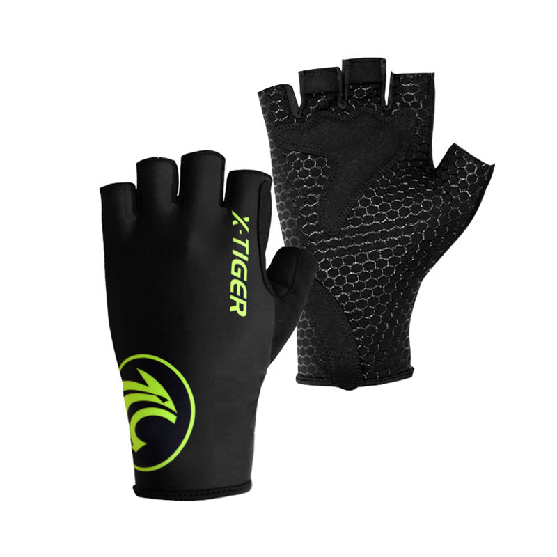 

Перчатки велосипедные спортивные X-Tiger XM-DPST-17502 M Black Green без пальцев