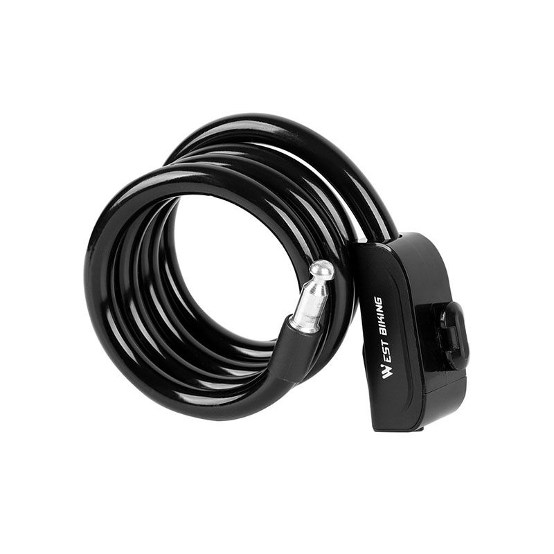 

Замок велосипедный West Biking YP0705047 Black 1,2 m с ключом