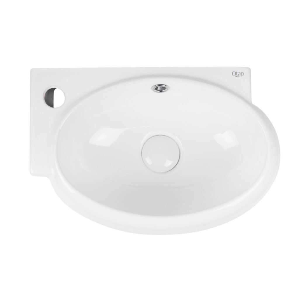 

Раковина Qtap Leo с донным клапаном левая QT11115011LW