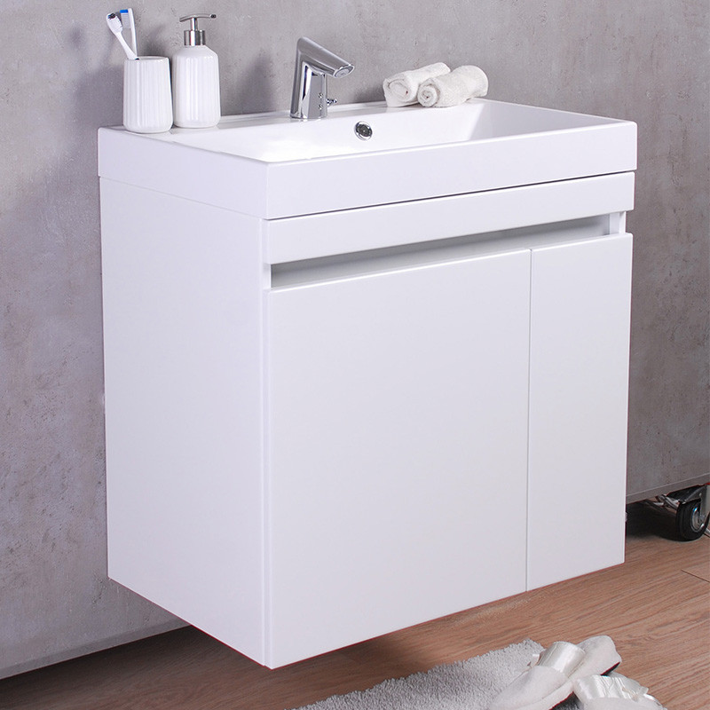 

Тумба Fancy Marble Sheldon подвесная белая с умывальником Signe 70 см