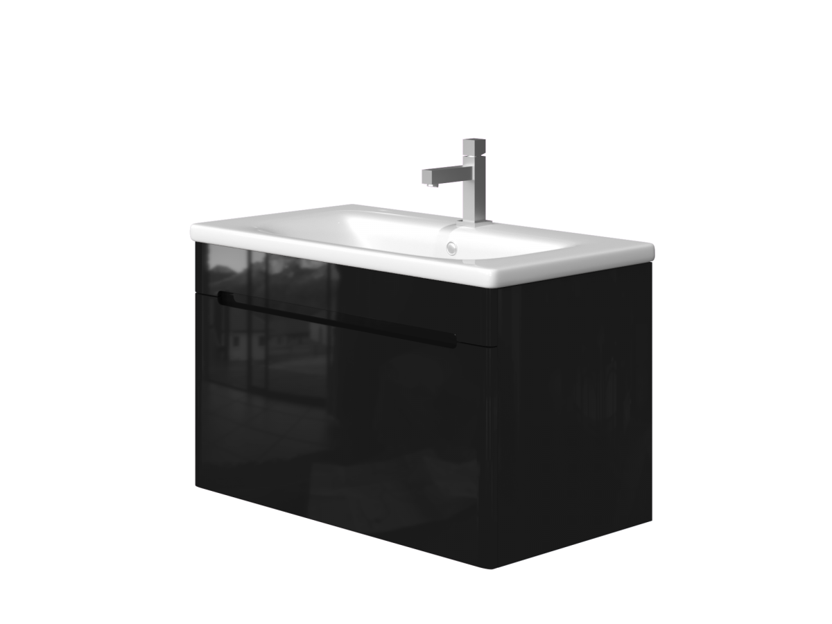 

Тумба JUVENTA Tivoli Tv-80 черная с умывальником Soft-80