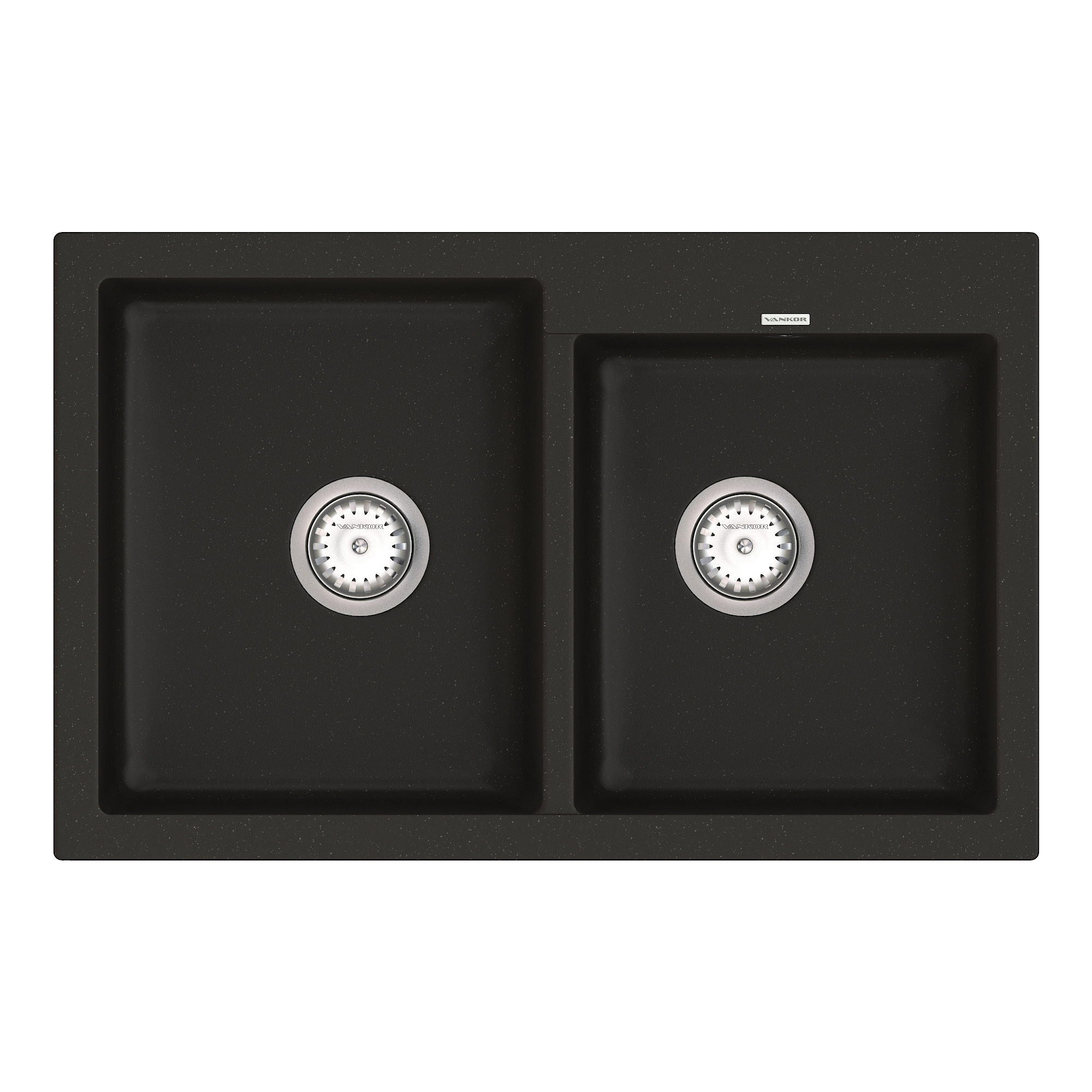 

Кухонная мойка VANKOR Orman OMP 05.80 Black + сифон VANKOR