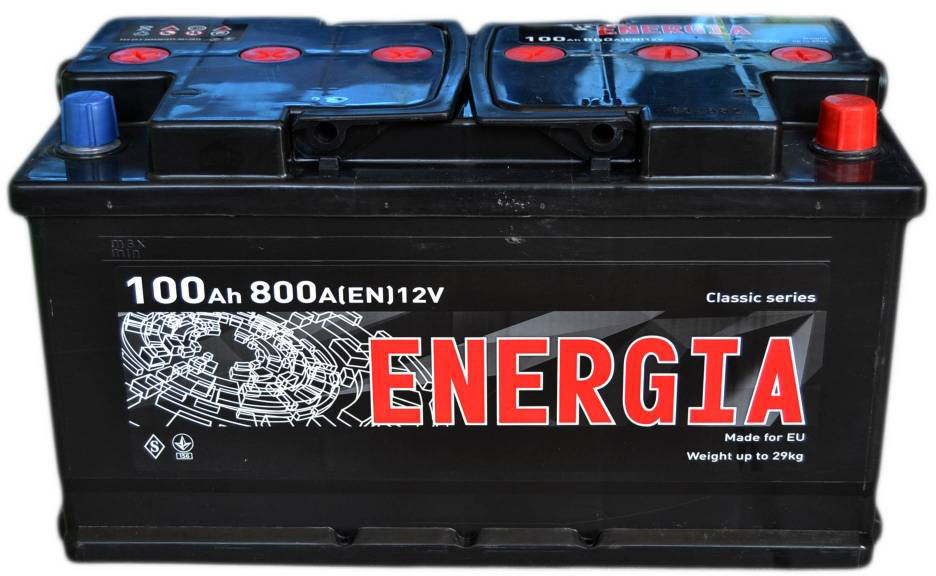 

Автомобільний акумулятор Energia 100 Ah (-/+) Euro