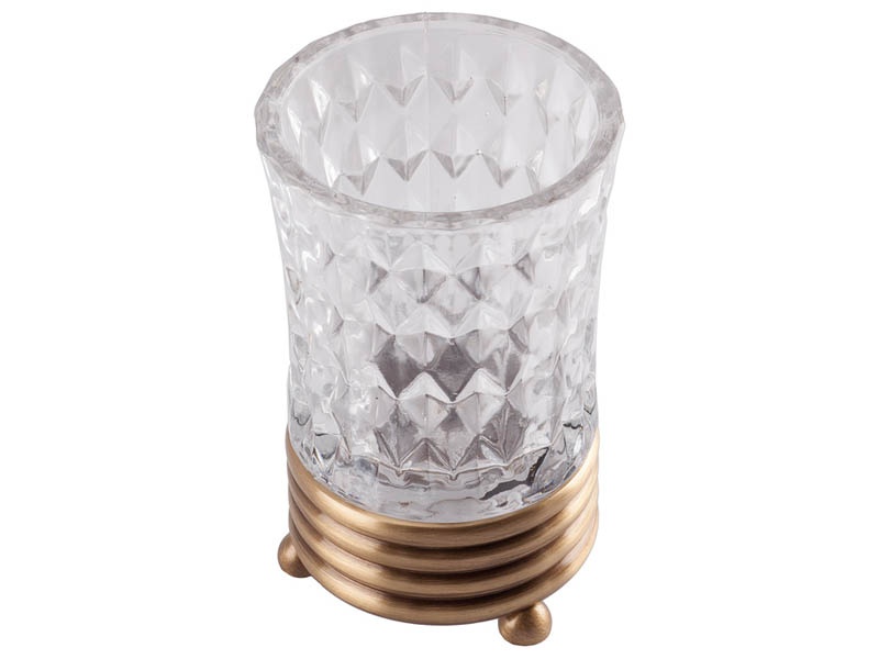 

Стакан в ванную Kugu Hestia Freestand 950A, античная бронза+стекло(950A)