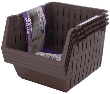 

Набор корзин Violet House 1021 Бамбу Набор 4 шт 31х38х85 см Coffee