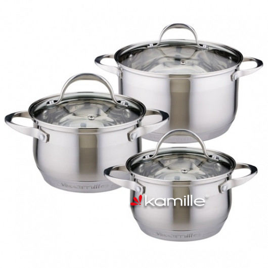 

Набор кастрюль из нержавеющей стали 6 пр Kamille 4706 S