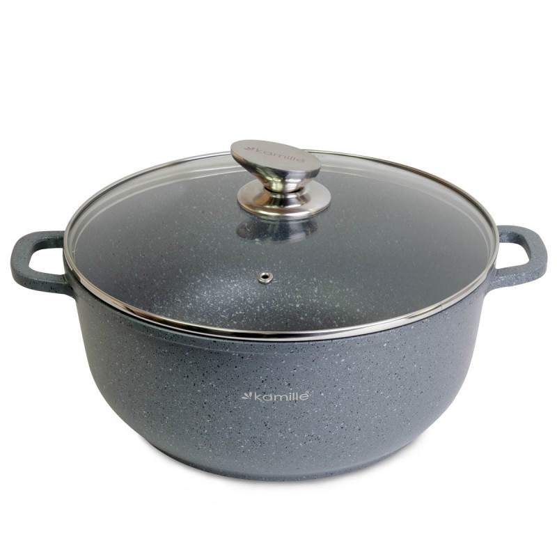 

Кастрюля из литого алюминия с антипригарным покрытием 6.5 л Kamille KM-4426