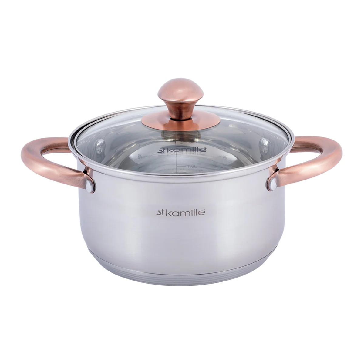 

Кастрюля со стеклянной крышкой Kamille KM-4931 2 л 18 см