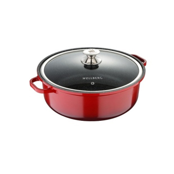 

Кастрюля Wellberg Gilan WB-8878 9.6 л 32 см красная