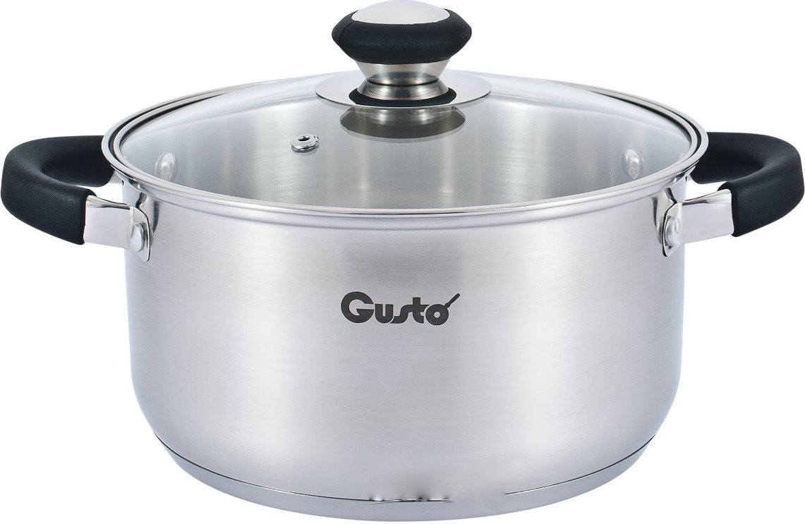 

Кастрюля со стеклянной крышкой Gusto GT-1104-24 24 см 5.5 л
