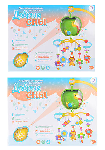 

Мобиль на пульте 4 вида (колыбельные и звуки природы) QT Toys (HL2018-22R252729)