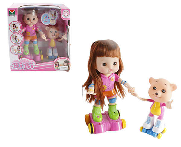 

Интерактивная кукла роллер "BIBI" с мишкой Mei Yie MAYA TOYS (33306)