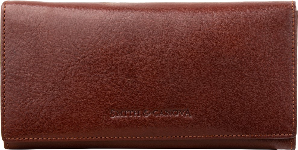 

Женский кошелек кожаный Smith & Canova FUL-28608 Brown