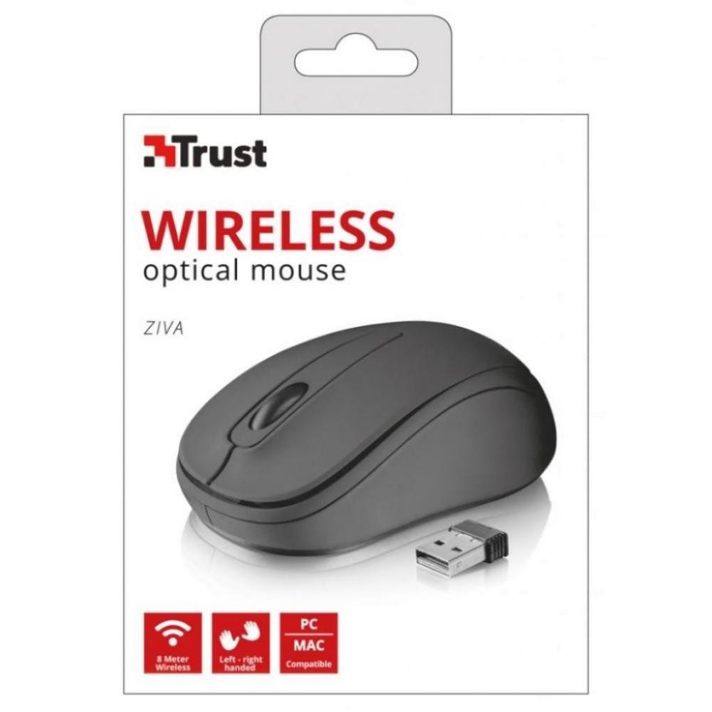 

Мишь Trust Ziva wireless compact mouse black (21509)