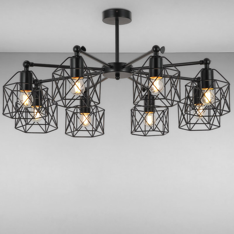 

Люстра стельова Light House LS-16093/8 BK чорна