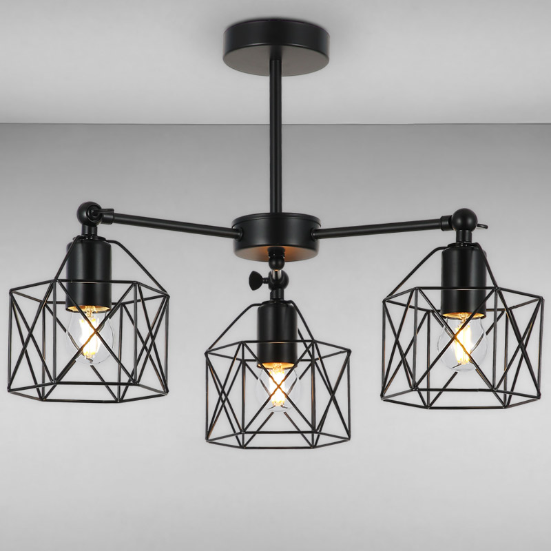 

Люстра стельова Light House LS-16093/3 BK чорна