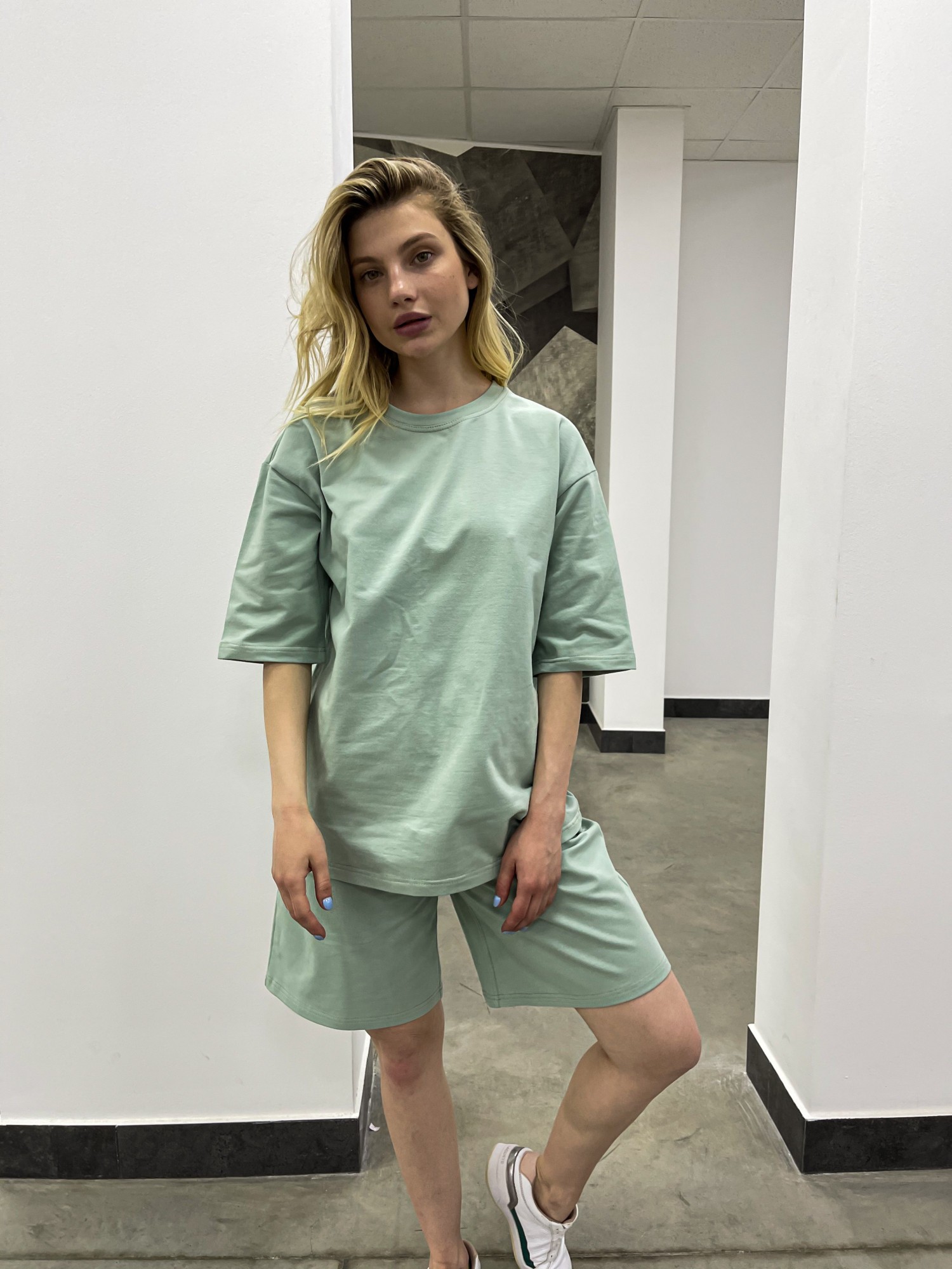 

Костюм Baysho туника с длинным шортами Двунитка S Мята (bd0601-750/bd0501-750)