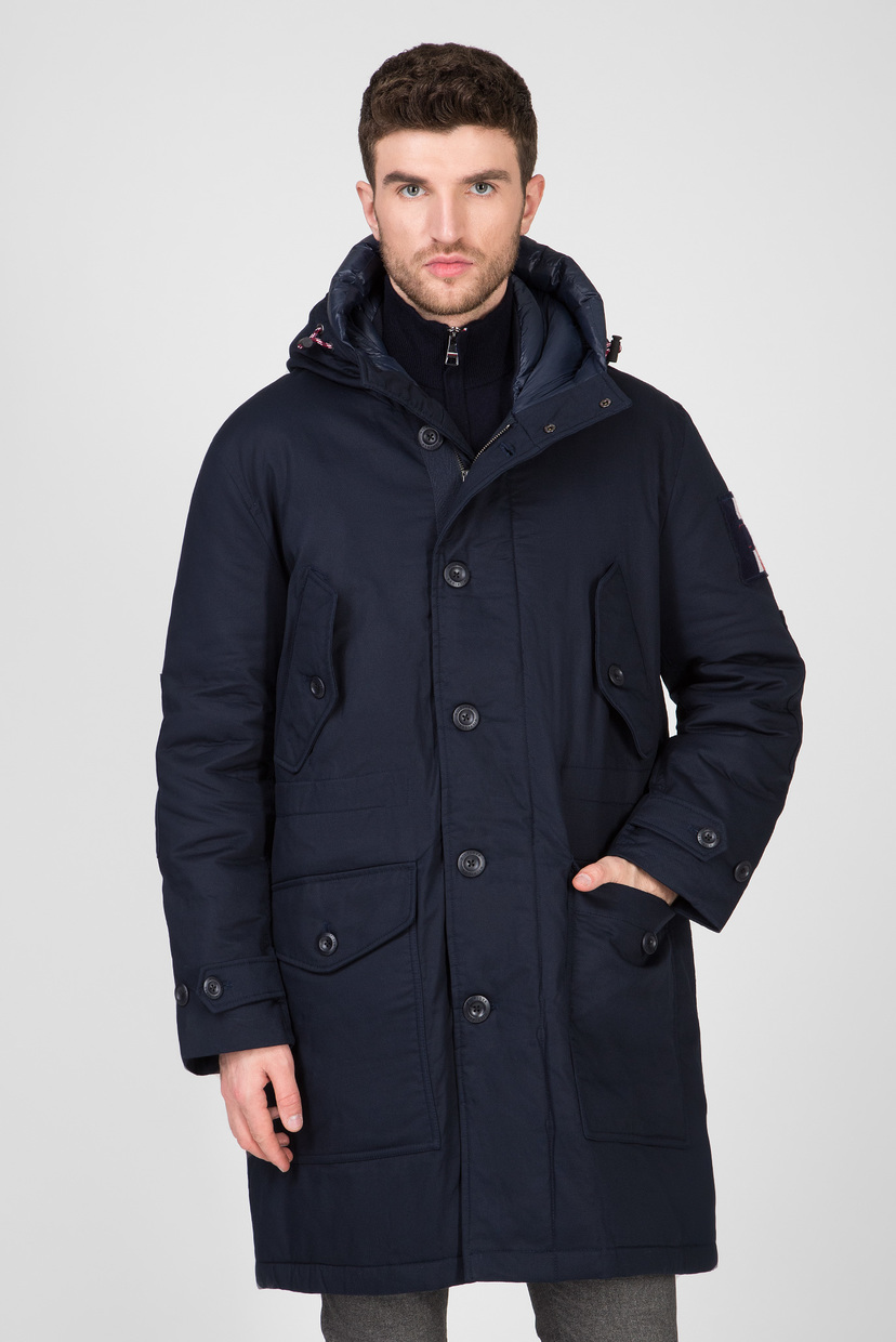 

Мужская темно-синяя парка TH MONOGRAM COTTON HOODED Tommy Hilfiger L MW0MW11499