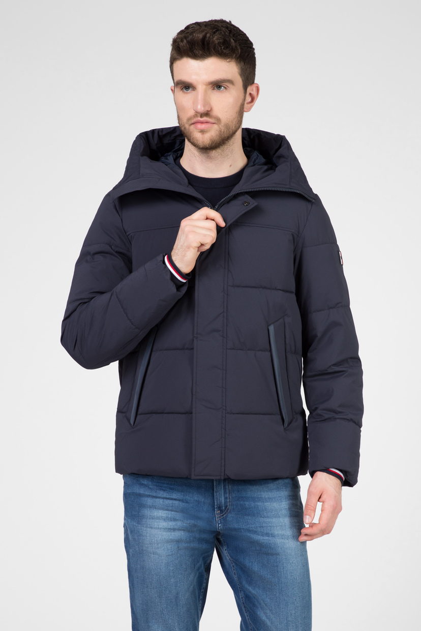 

Мужская темно-синяя куртка STRETCH NYLON HOODED Tommy Hilfiger M MW0MW11509