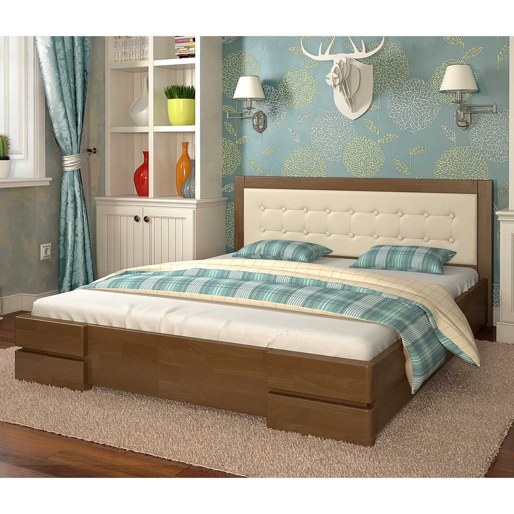

Кровать Регина (Arbor Drev) Орех 180х200 см 71105_17