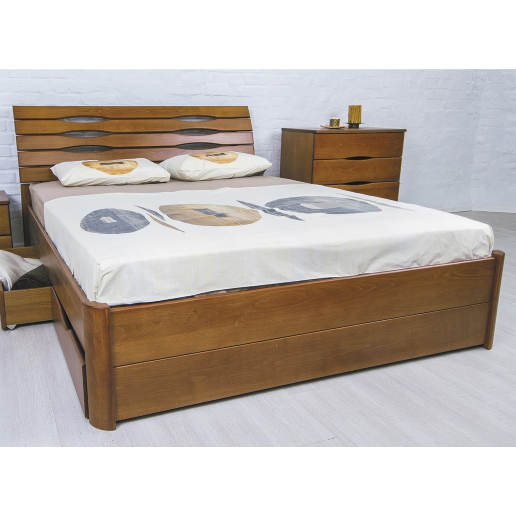 

Кровать Марита Люкс c ящиками (Олимп) Венге 180х200 см 121124_04