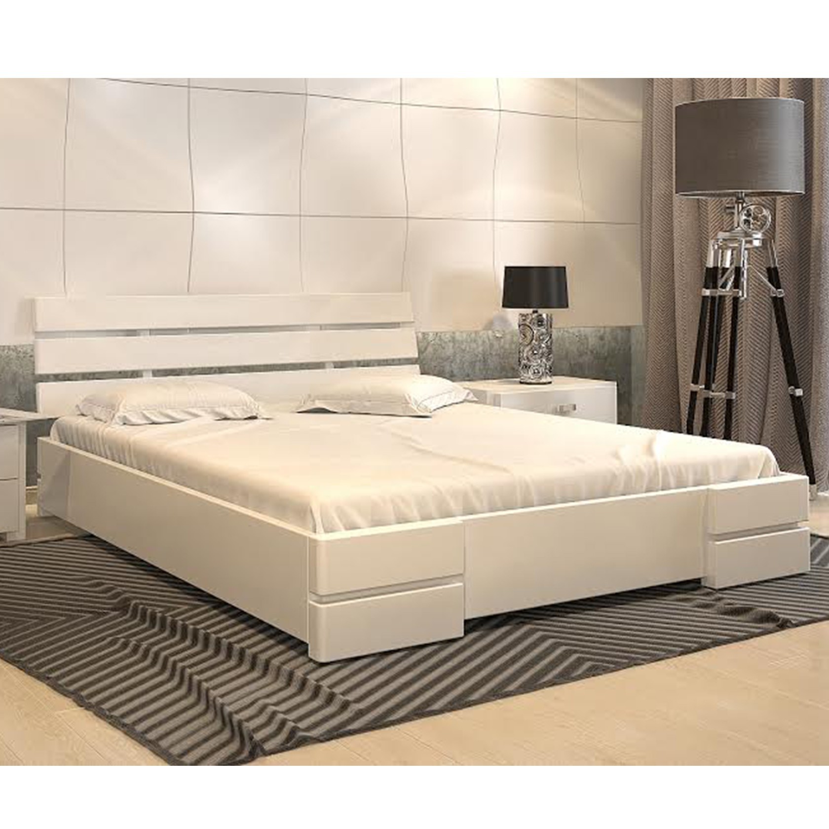 

Кровать Дали Люкс (Arbor Drev) Белая 120х200 см 71108_01
