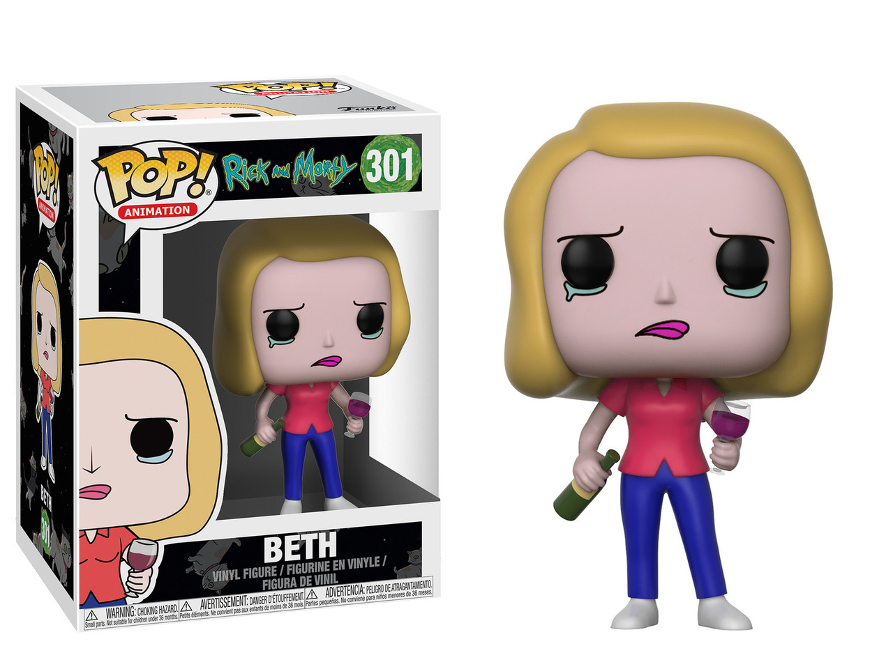 

Фигурка Funko Pop Фанко Поп Рик и Морти Бет с бокалом вина Rick and Morty: Beth Wine Glass 10см RM B301
