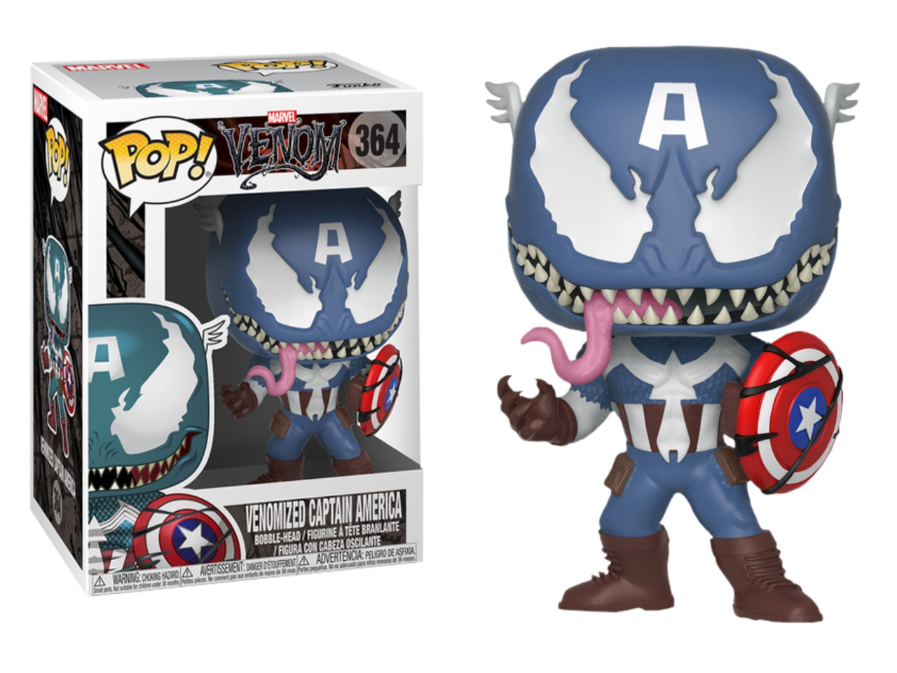 

Фигурка Funko Pop Marvel Venom Captain America Марвел Веном Капитан Америка Movies 10см CA V364