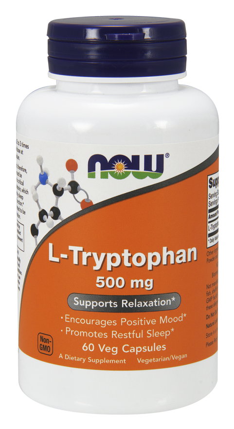 

Триптофан NOW Foods L-Tryptophan 500 мг - 60 веган капс