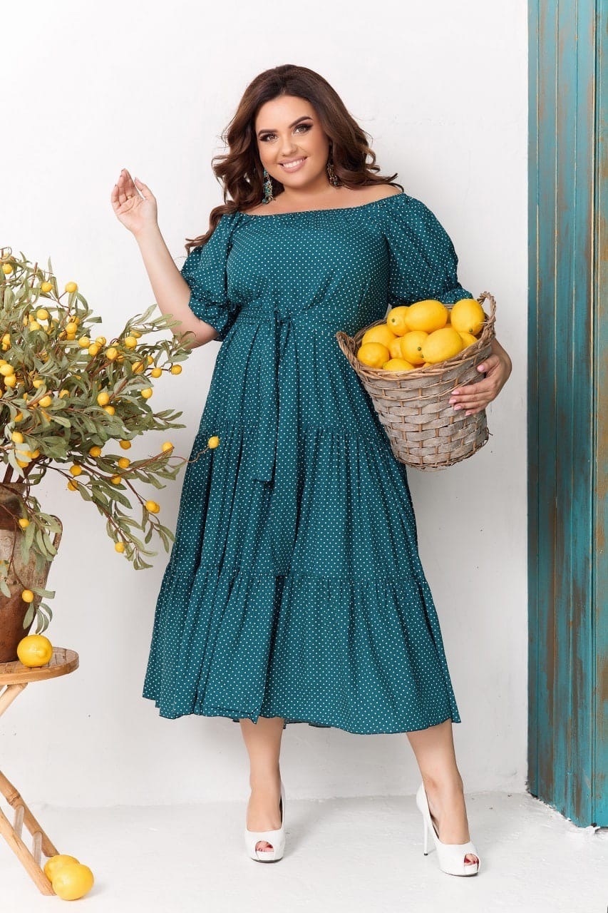 

Платье горошек Modnicy 05530 48-54