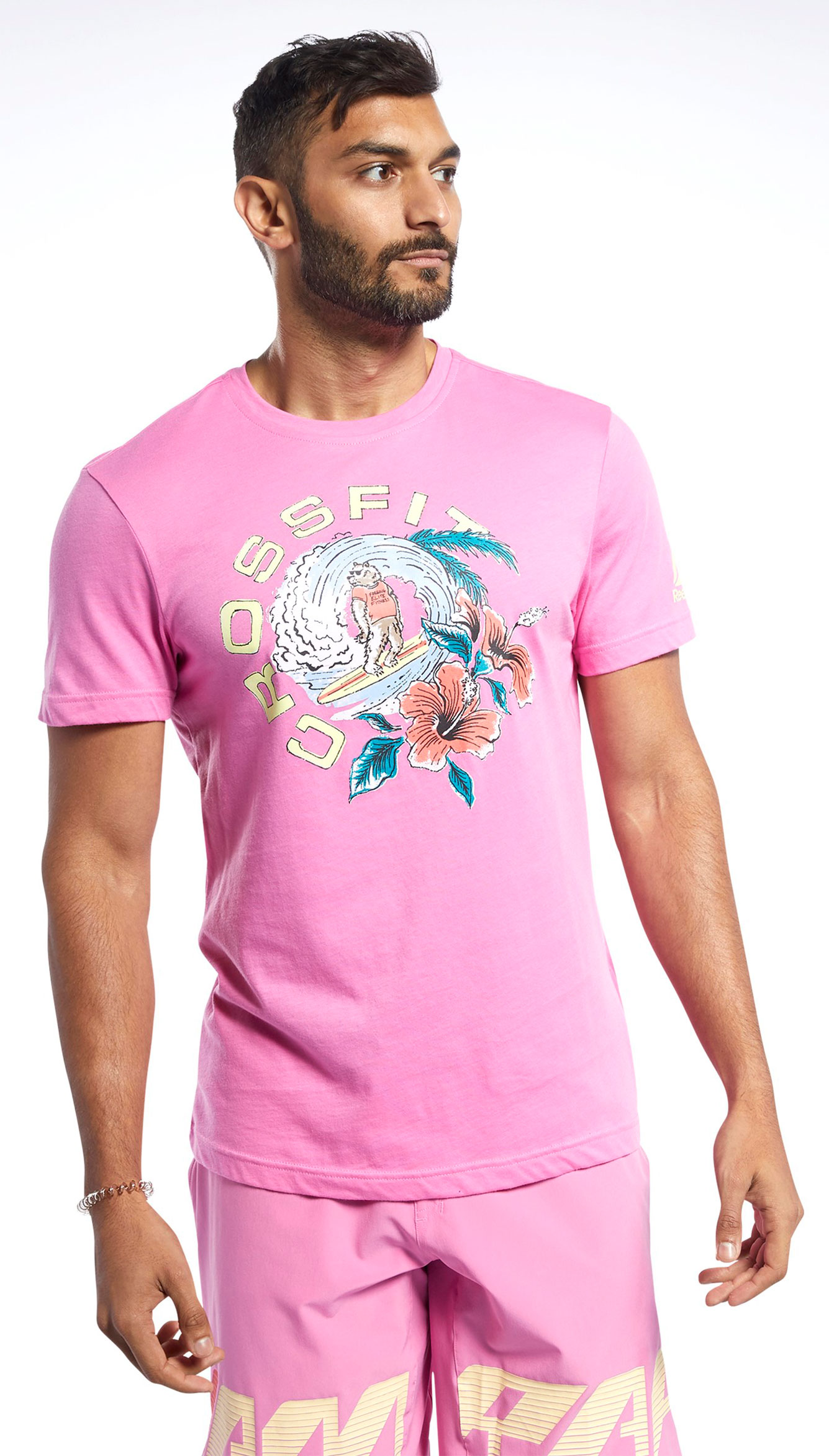 

Футболка Reebok Crossfit Surfing Bear Tee FJ5279 S Posh Pink